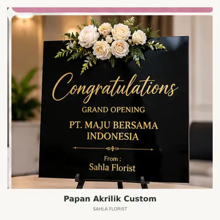 Papan Bunga Akrilik Sawangan